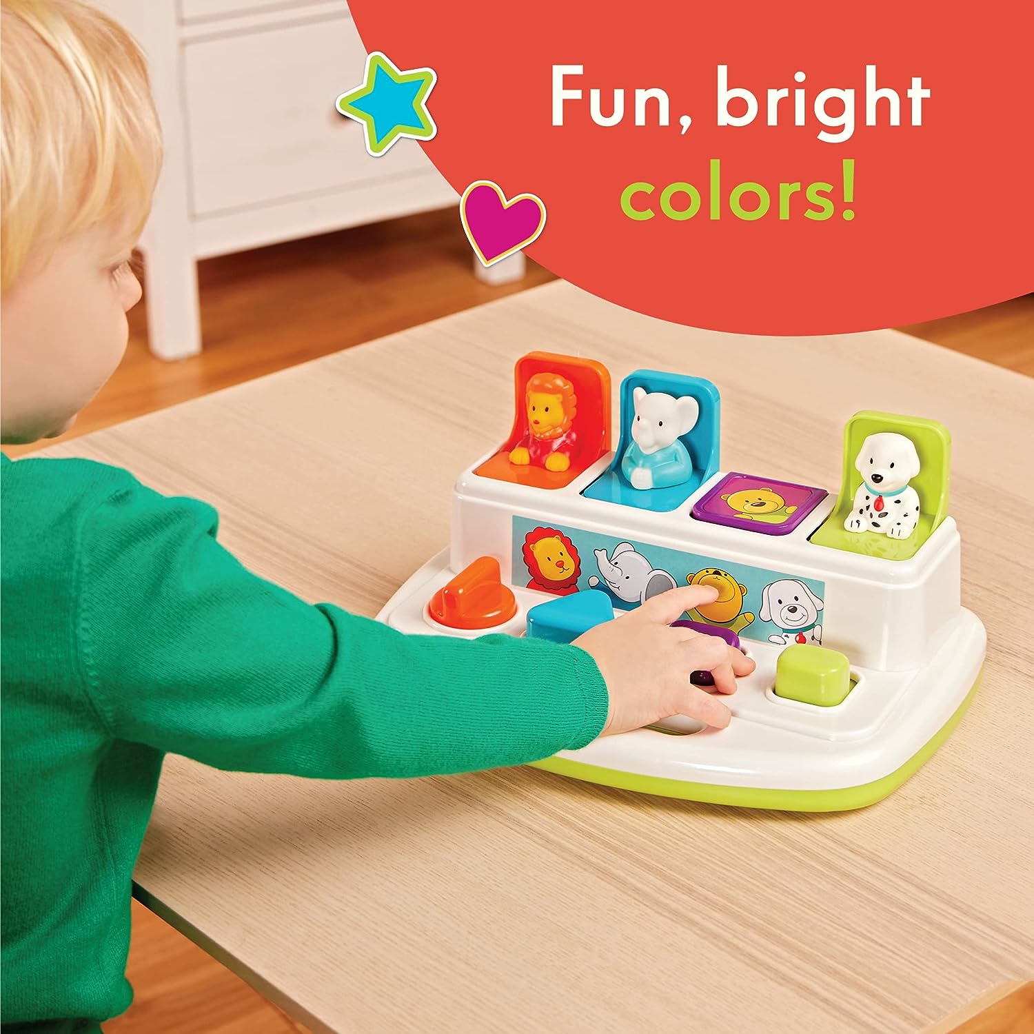 Battat – Cause-and-Effect Toy – Developmental Toy with Buttons & Colors - Image 3