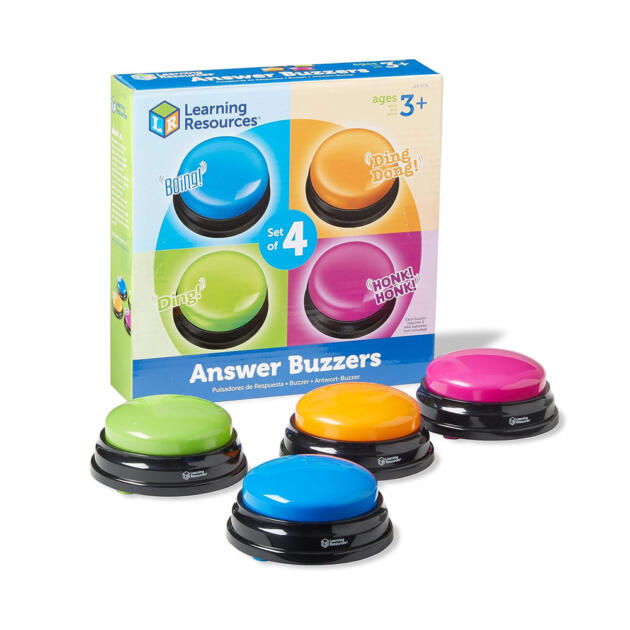 Learning Resources Answer Buzzers - Set of 4, Ages 3+