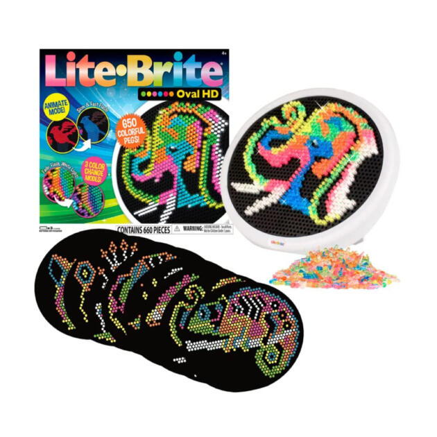 Lite Brite Oval High Definition - Light Up Toy – 650 Mini Pegs