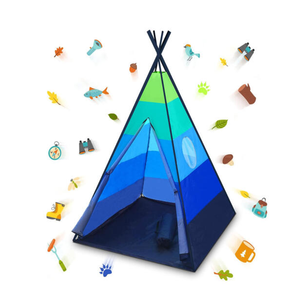 USA Toyz Happy Hut Teepee Tent for Kids - Indoor Kids Playhouse Tent